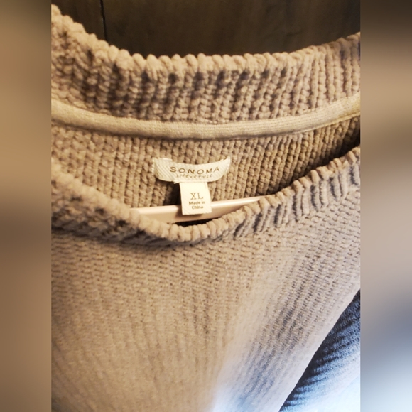 Tan crew neck knit sweater Sonoma size XL - Picture 3 of 5